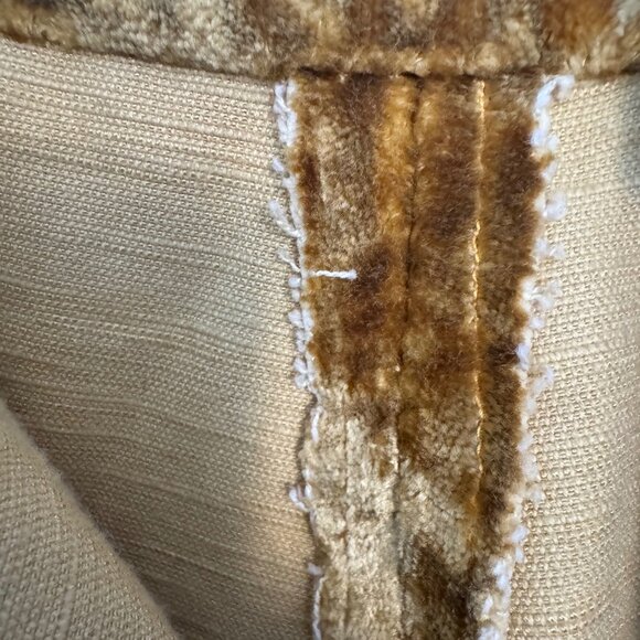 Handmade Gold Crushed Velvet A-Line Mini Skirt High Waist 15” Flat - Picture 6 of 6